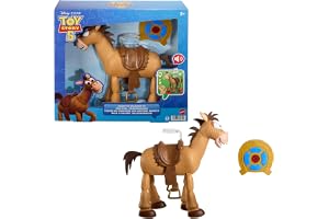 Mattel Disney och Pixar Toy Story 5 Giddy-Up Bullseye RC | 30 cm radiostyrd leksakshäst med ljud och fäste för figur (säljs separat), JKV52