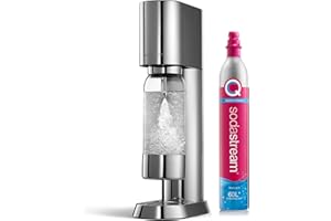 Sodastream ensō Sparkling Water Maker, Stylish Carbonated Water Machine, Designed By Naoto Fukasawa, 1L Custom Ensō BPA-Free Bottle, Cordless Soda Maker, Quick Connect CO2 Canister, Stainless Steel