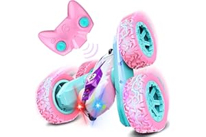 Gralal 2.4Ghz 360° Rotation 4WD RC Voiture Télécommandée avec LED - Jouet Exterieur & Cadeaux Anniversaire