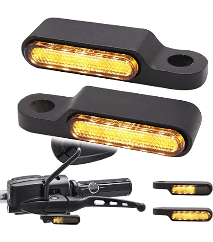 Gerany Otorsports LED Otorrad Ini Blinker Wizzard Schwarz Kurz Universal 12V E-geprüft Vorn
