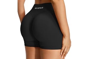 JOYSPELS Women's Seamless Gym Shorts - High Waist Scrunch Bums Ruched Booty Shorts for Activewear, Running, Yoga, Sports, Workout