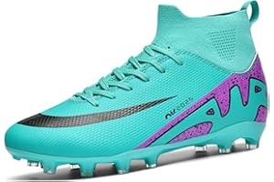 WEJIESS Uomo Scarpe da Calcio High Top Spikes Gioventù Formazione all'aperto Scarpe da Calcio Professionale Atletico Sport Scarpe Turf Trainers