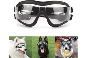 NAMSAN Dog Goggles Transparent Pet Sunglasses Waterproof Windproof Eye Protection for Large/Medium Dog
