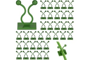 GaxQuly 30Pcs Plant Wall Climbing Fixing Clips | Plant Support Garden Clip | Reusable Plastic Plant Support Clips | Self Adhe
