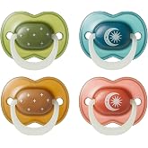 Tommee Tippee NightGlow Pacifier, 18-36 Months, Pack of 4, Glow in the Dark, Orthodontic Teat, Additional Holes, Symmetrical
