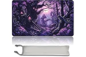MTG Spielmatte - 60cm x 35cm, Originalkunst, rutschfeste TCG Spielmatte mit Gummiboden und genähten Kanten, Commander TCG Rollbar & Faltbare Kartenmatte (No Zone,mtg49-1)