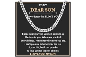 EYQV Gifts for Men Boys, Cuban Chain Necklace Special Gifts for Dad Stepdad Grandad Daddy, Birthday Christmas Graduation Gifts for Him Son Grandson Brother Nephew