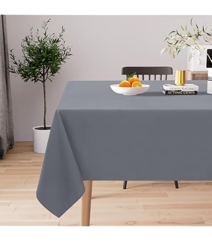 Homaxy PU tafelkleed, afwasbaar, lotuseffect, hoogwaardig, 350 g/m², rechthoekig, 140 x 240 cm, tafelzeil, waterafstotend, tafellinnen, vlekbescherming, onderhoudsvriendelijk, zwart