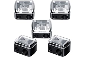 CHUANGDI Taille-Crayon Cosmétique Taille-Crayon à Double Trou Taille-Crayon de Maquillage des Yeux (5 Paquets)