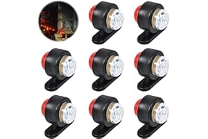 WIYETY 12 / 24 V LED światła ograniczające: 8 sztuk mini świateł obrysowych bocznych, światła pozycyjne, oznaczenie wodoszczelne do przyczep, ciężarówek, samochodów, przyczep kempingowych, białych,