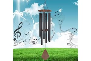 JOLITAC Windspiele im Freien Memorial Große Garten Windspiel Klangspiel Wind Bell mit Garden Chimes, Geschenk für Außenbereich Garten Terrasse Balkon Zuhause Hinterhof Home Decor mit 6 Röhren 2 Größen (100)
