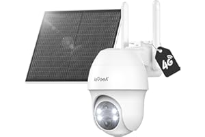 ieGeek 4G LTE Cellular Solar Security Camera Outdoor Wireless with SIM Card, No WiFi 2K Battery CCTV Camera Systems, Unlimited Data Plan, Color Night Vision, Motion Detection, Two-way