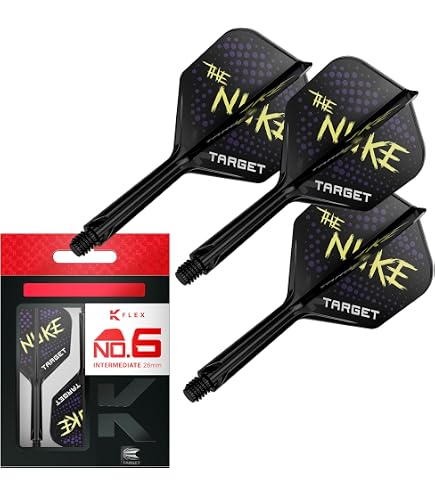 12 alette per freccette con fusto stabili, colore viola, accessori Fusion Flights Dart Flyer con fusto integrati, fusto e alette fisse, in plastica, shaft Flight System Kombi (2BA