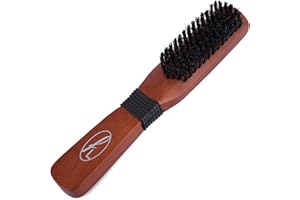 Fine Lines Boar Bristle Hair Brush – Reduces Frizz & Smooths Flyaways – Sleek Styles, Wooden Handle – Women & Men – Afro, Curly & Straight Hair – with Mixed Nylon for Detangling & Shine