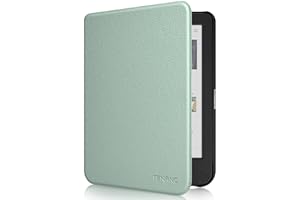 RSAQUAR Tenano Étui en Tissu pour Kobo Clara Colour | BW | 2E, Tolino Shine Colour/Shine 5/4, Housse de Protection avec Fonction Veille/Réveil Automatique, Agave Noir