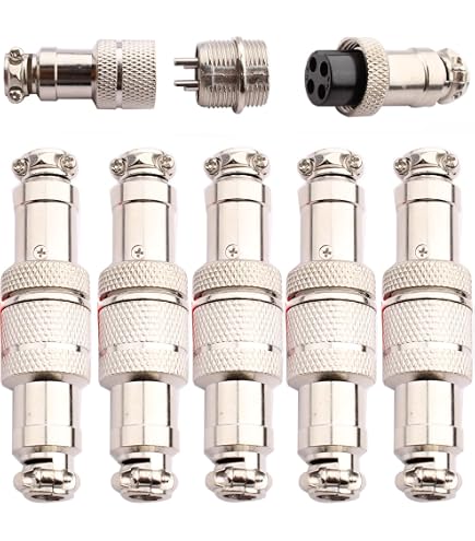 Cikonielf prise d'alimentation de connecteur d'aviation 1set GX16 8Pins