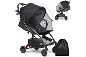 EGYNDIOR Accesorios para cochecito de bebé, protección solar, mosquitera 2 en 1 para cochecito, mosquitera universal para el cochecito, protección solar, mosquitera de malla fina, protección ideal contra