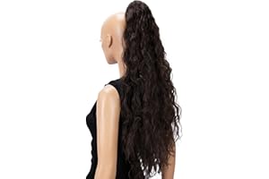 CAISHA 70 Extra Lungo Voluminoso Ondulato Coda Di Cavallo Parrucchino Fibre Sintetiche Resistenti Al Calore Con Clip A Farfalla Marrone Cioccolato H713