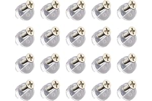 Vroxdrez Vidrio Retenedor Clips Kit, 13 mm Diámetro, Soporte con Tornillos para Gabinetes, Puertas, Ventanas y Espejos, Juego de 20 Unidades