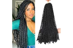 BLISSOURCE Passion Twist Hair 45.72cm, 7 sztuk, passion Twist do zaplatania włosów na fale, do passion Twist Crochet Braids Crochet Hair Extensions