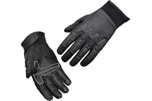 ADIX Sports - Windproof Motorcycle Black Leather Gloves, Fabric Gloves, Windproof Design, Versatility and Comfort,