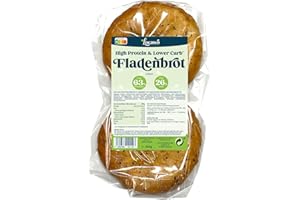 ‎LOCAWO Locawo High Protein & Low Carb Fladenbrot | Dönerbrot | Eiweißbrot | Voller Weizengeschmack | Vegan | ideal für eine eiweißreiche, kalorien- und zuckerreduzierte Ernährung