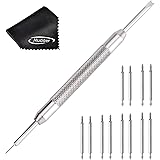 Spring Bar Tool with 6 Pairs of Strap Pins and Cleaning Cloth for Watch Strap Bands