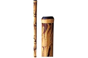Terré Bambus Didgeridoo, beflammt und bemalt, ungestimmt, 120cm