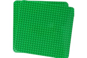 GUIHUMZ Große Bauplatte Kompatibel mit Lego Duplo Platten, Classic Grundplatte für DUPLO Sets,38 * 38cm Platten-Set für Kreatives Vorschulspielzeug,Grün (2 Stück)