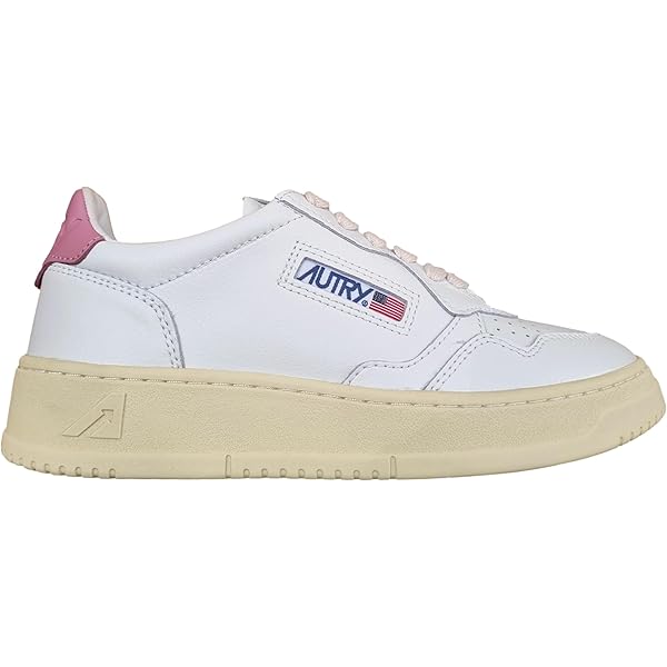 AUTRY Sneakers Medalist Low donna in pelle e camoscio bianco/blu