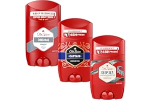 DJANGOS DISCOUNTS Old Spice Deodorant for men | Captain, Deep Sea and Original - Pack of 3 | Wild Deodorant Natural Deodorant | Roll on Deodorant for men | DD Bundle