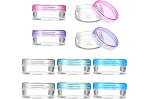 AOZUO 10 Stück 2g Transparente Leer Döschen, Lippenbalsam Döschen Lippenbalsam Behälter Kosmetikdosen mini Tiegel Probenbehälter mit Deckel kleine Behälter in Reisegröße Mini Aufbewahrungsbehälter(2g)