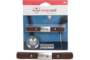 ScopePal Clip für Stethoskope, Stethoskop-Clip für Ärzte, Krankenschwestern, Medizinstudenten, Stethoskop-Zubehör kompatibel mit 3M Littmann Classic III, Lightweight II S.E, und mehr, Braun