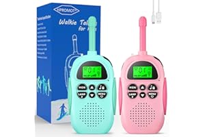 HPROMOT Spielzeug ab 3-12 Jahre Jungen Walkie Talkie Kinder Aufladbar, 16-Kanal Kinder Spielzeug für 3-12 Jahre Kinder,Abenteuer, Camping,Wandern,Christmas Birthday Gifts
