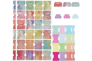 LUENHEGO Monthly Tabs Planner Stickers Double Sided Index Tabs Writable Note Flags Book Page Markers Including 24 Month Tabs, 24 Week Tabs and 34 Blank Tabs, Sticky Tabs for Labelling Classifying Planning