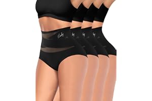 MIOTAN damunderkläder med hög midja efter förlossning stretch full täckning andningsbara trosor 4-pack trosor