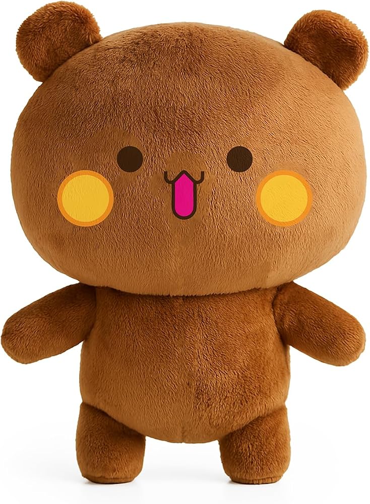Dudu Ayıcık,Pelüş Dudu Bubu,25 cm Kahverengi - Beyaz Yumuşak Ofis Hediyesi (bubu)