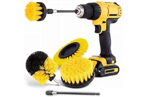 WIVMYPOG Brosse Perceuse, 4 pièces Brosses pour Perceuse Nettoyage avec Rallonge, Brosse à Perceuse pour Salle de Bain, Cuisine, Sol, Carreaux et Voiture (perceuse Non Incluse) (Bleu)