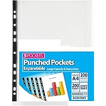 3X25 x Extra Strong A4 Plastic Wallets Premium + Glass Clear
