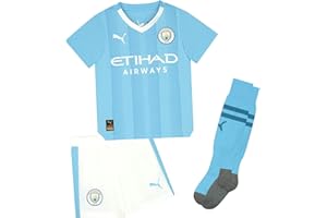 MANCHESTER CITY FC Manchester City dziecięca koszulka domowa na sezon 2023/24, kolor jasnoniebieski, trykot/szorty/getry