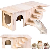 UKCOCO Casetta In Legno Per Criceti Topi Gerbilli Piccolo - 7