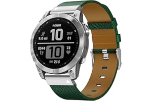 HATOLOVE Correa para Garmin Fenix 5 Pulsera, 22mm Diseño de Cuero Genuino Correa de Repuesto para Garmin Fenix 5, Fenix 5 Plus, Fenix 6, Fenix 6 Pro, Fenix 7, Fenix 7 Solar, Instinct 2, Forerunner 935/945