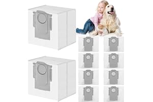 10 Stück Staubbeutel für Roborock Q5 Pro+/Q5 Max+/Q7 M5+/L5+/Q10 S5+/Q10 X5+/S8 Pro Ultra/S8+/S7 MaxV Ultra/Q7 Max+/Q8 Max+/Staubsauger Absaugstation,Hohe Kapazität Staubsaugerbeutel Ersatzteile 3.6L