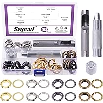 100Pcs 6mm/8mm/10Mm Grommet Kits Grommets Oogjes Set Met Installeren Tool Oogje Kits Voor Leder Riem Kleding Oogje Gat Tang Kits