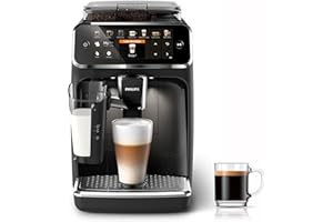 Philips 5400 Series W pełni automatyczny Ekspres do Kawy – Spieniacz LatteGo, 12 Rodzajów Napojów, Intuicyjny Wyświetlacz, 4 Profile Użytkownika, Filtr AquaClean w zestawie, Kolor Czarny (EP5441/50)