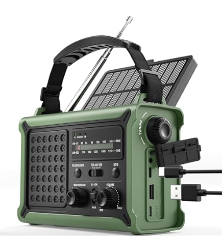 ZHIWHIS Emergency Radio With Auto NOAA Alerts, 10000mAh AM FM SW Weather Radios, Hand Crank/Solar/SOS/Flashligh/Reading Lamp/Timer Portable Receiver With Preset, For Emergencies ZWS-905