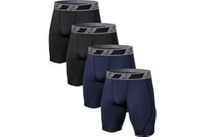 HOPLYNN 3/4 Pack Herren Kompressionsshorts Schnelltrocknendes Kompressionshose Laufhose Männer Fußball Radlerhose