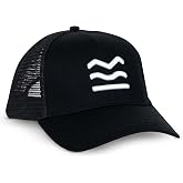 HUIIKE Men's and Women's Caps, Black Trucker Cap with Mesh Men's Caps Summer Breathable | Men's Caps One Size Adjustable Truc