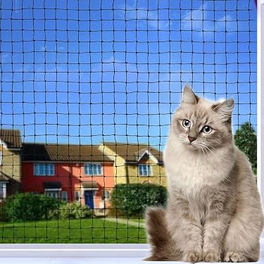 Katzenschutznetz Für Terrasse & Balkon – Selbstklebend, Individuell Anpassbar Bis 130x220 Cm | Hält Haustiere Sicher & Insekten Draußen
