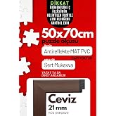 21lik Puzzle Poster Resim &Ccedil;er&ccedil;evesi PVCli Postersiz Resimsiz &Ccedil;er&ccedil;eve (Ceviz, 50x70)